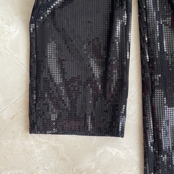 CHETTA B BLACK SEQUIN SLACKS - Picture 5 of 8